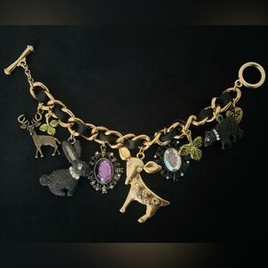 #230 BETSEY JOHNSON Woodland Critters Charm Bracelet